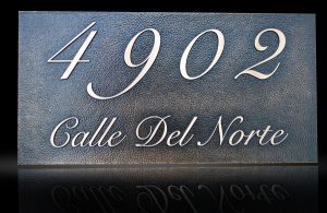 Custom & Personalized Bronze Address Plaque Calle Del Norte