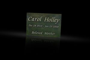 Custom Cast Bronze Memorial Plaque and Lawn Marker Holley